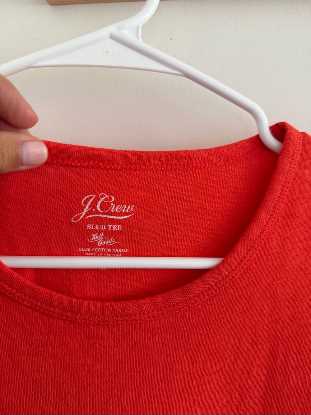 J. CREW Tee Vintage Slub Cotton Orange Tee Small - Picture 3 of 5